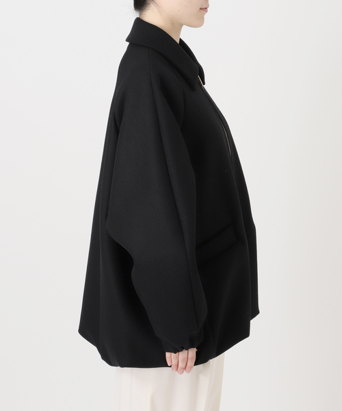 NOBLE（ノーブル） コート アウター ウールメルトンコクーンジップ