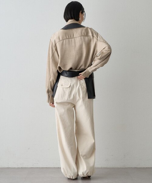 Whim Gazette ペイントタックワイド パンツ 36 Whim Gazette（ウィム ガゼット） ワイドパンツ パンツ ダックベイカー