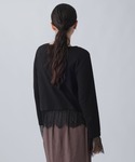 カーディガン パターンメッシュレースカーディガ...の詳細画像3