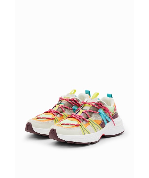 「Desigual」 ローカットスニーカー 24.0cm グリーン レディース_画像4