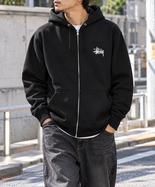 STUSSY（ステューシー） トレーナー スウェット BASIC ZIP HOODIE ロゴ