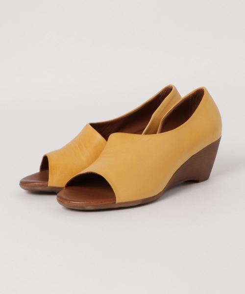 サンダル BUENO （ブエノ） / 本革 オープントゥサイドカットサンダル