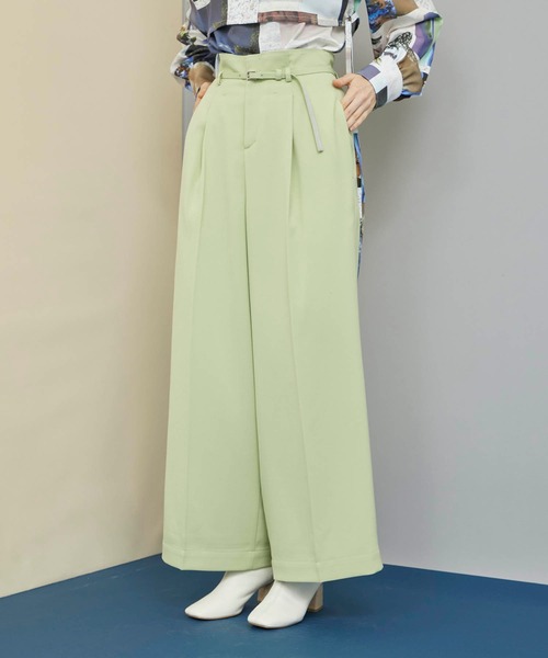 ワイドパンツ スラックス パンツ ワンタックワイドパンツ レディース | UNITED TOKYO | 03