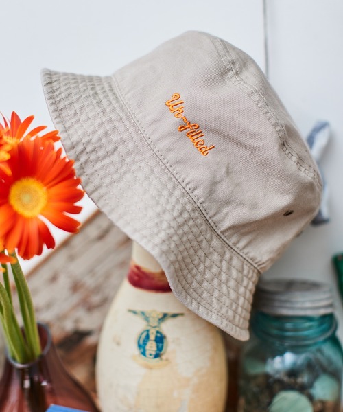 UN-FILLED 帽子 ハット mko10106-Logo one point stitch Bucket