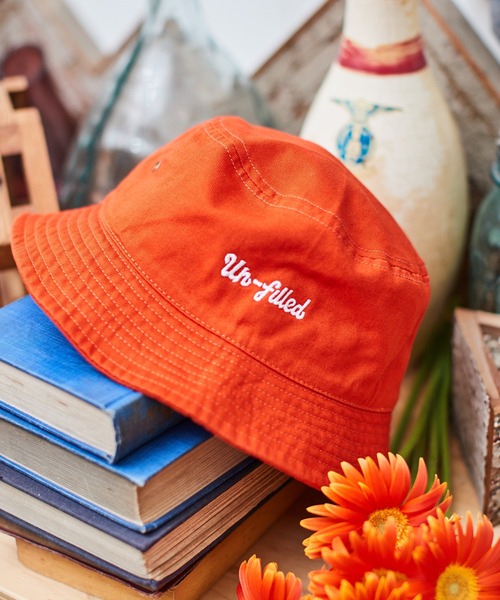 UN-FILLED 帽子 ハット mko10106-Logo one point stitch Bucket