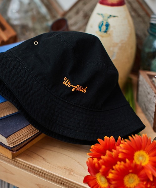 すぐにお届け♪ Dime ロゴ入り バッド クルーネック シンプル UN-FILLED 帽子 ハット mko10106-Logo one point stitch Bucket