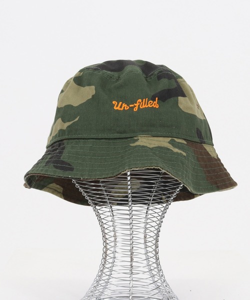 UN-FILLED 帽子 ハット mko10106-Logo one point stitch Bucket