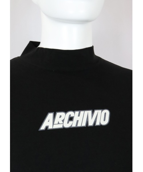 サイズ：50 ARCHIVIO アルチビオ 2024年モデル ハイネック スウェットプルオーバー ロゴ  ホワイト系 [240101501993] ゴルフウェア メンズ ストスト archivio トレーナー スウェット 「MENS」アルチビオゴルフ