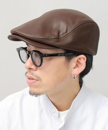 ReqHatter 帽子 ベレー帽 本革 レザー ハンチング メンズ
