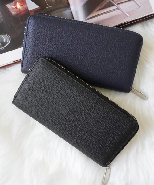 ラシット　長財布　ラウンドファスナー　ナイロン　総柄　グレー 入手困難✨ ラシット 長財布 お札入れ ナイロン×レザー 軽量 総
