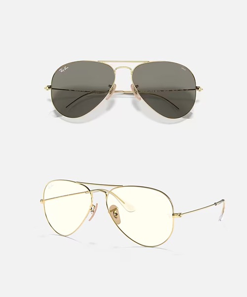 Ray-Ban（レイバン） サングラス 偏光 調光 サングラス AVIATOR CLEAR
