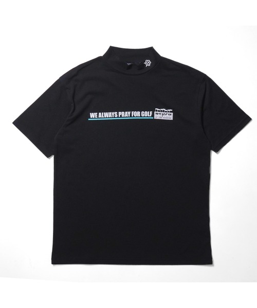 新品 FR2GOLF 表参道 限定 ペイズリー モックネック Tシャツ L 黒 BENCH AT THE GREENE GOLF シャツ BENCH AT THE GREENE GOLF / 鹿の子