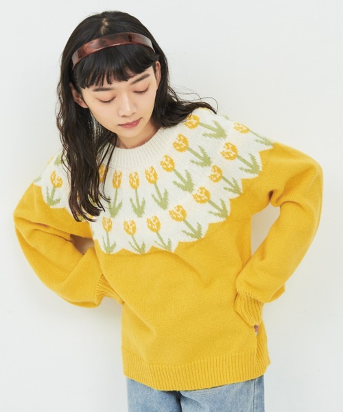MERLOT（メルロー） ニット セーター チューリップニット レディース