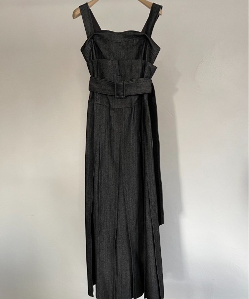 CASA FLINE ワンピース ハイウエストビスチェデニムドレス レディース  