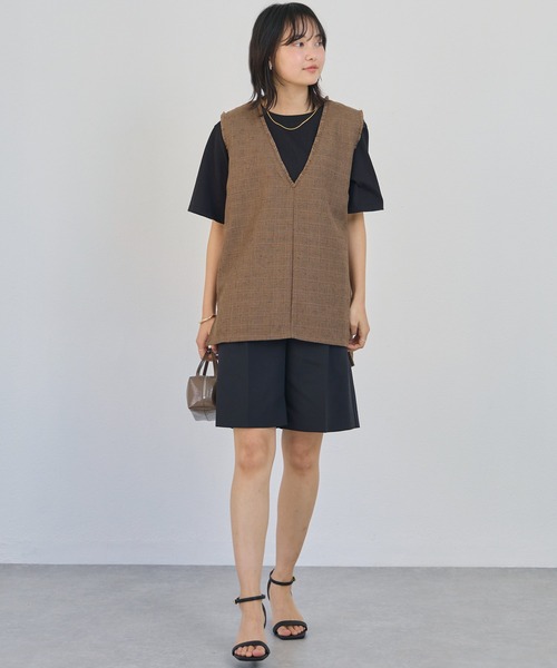 雑誌掲載【未使用】24ss ebure完売☆リネンツイードトップ&Tシャツセット ツイードセットアップ – BUNNY APARTMENT