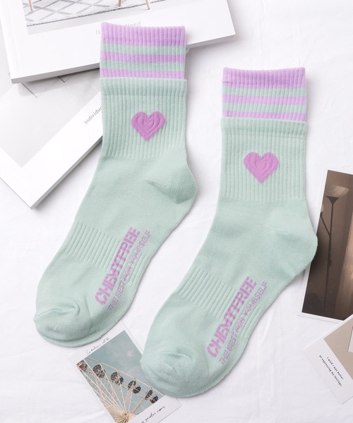 Lace Ladies 靴下 「7足セット」フェイクレイヤード配色