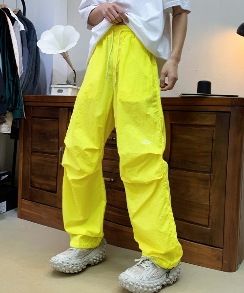 MGV パンツ ワンポイントナイロンカラーパンツ メンズ