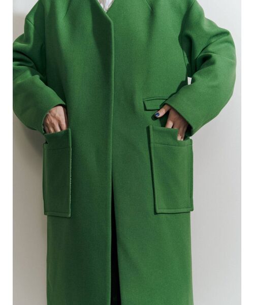 UN3D.」 ノーカラーコート 38 グレー レディース : 81043938 
