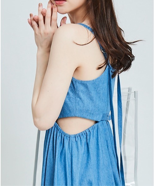 31 Sons de mode ワンピース フロントジップカットアウトキャミ