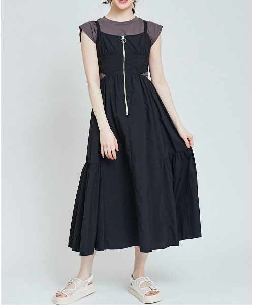 31 Sons de mode ワンピース フロントジップカットアウトキャミ
