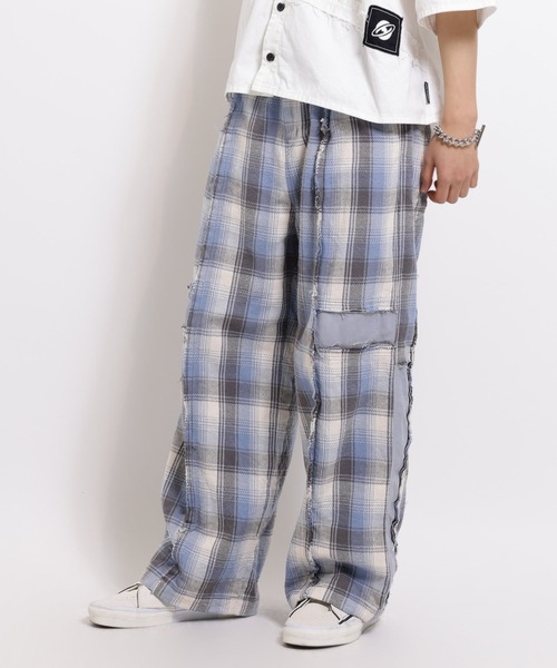 MILKBOY（ミルクボーイ） ワイドパンツ パンツ RIP-CHECK パンツ