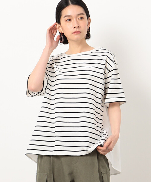 cen. ボーダーフレアカットソー　ブラック 2214-U7P0233225.jpg?v=1709286387