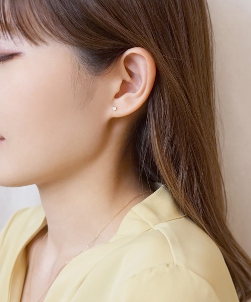 TAKE-UP ピアス 「 セカンドピアス」 K18ムーンストーンピアス