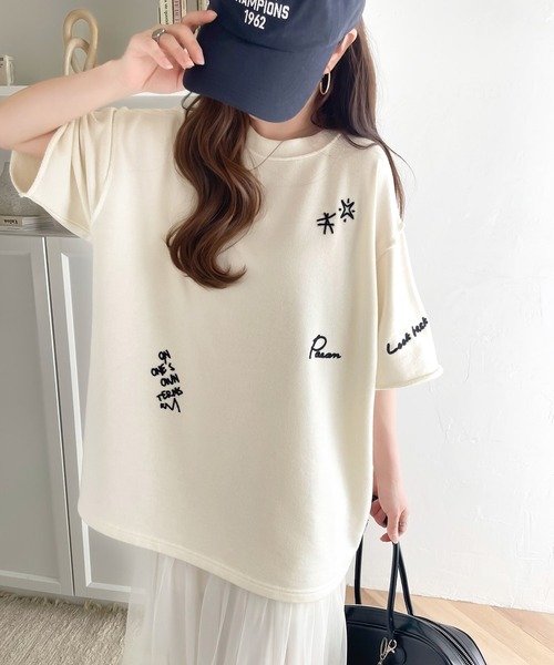 ヨリ｜ランダムティアードハーフスリーブ フリル 半袖Tシャツ ピンク ランダムティアードハーフスリーブ | all item| yori
