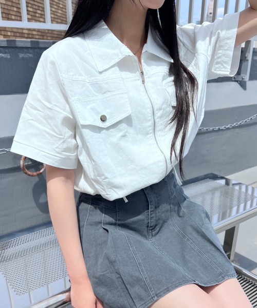 ブラウス シャツ Loche shirt  ロッシェシャツ レディース Muel Chic ブラウス シャツ Loche shirt ロッシェシャツ