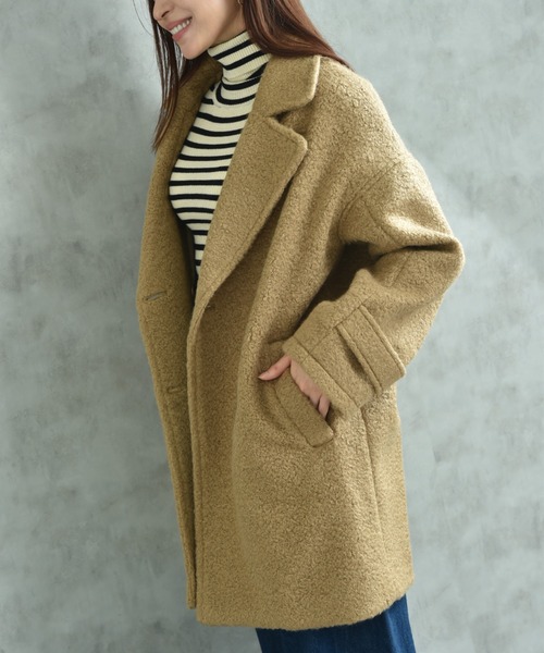 美品♡2021年♡SueUNDERCOVER ツイード フーデッドコート 1 美品♡2021年♡SueUNDERCOVER ツイード フーデッドコート 1