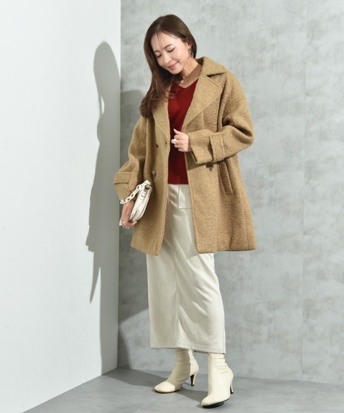 プラダ　ツイード　コート 楽天市場】TICCA ティッカ ウール ミックスツイード ジャケット コート