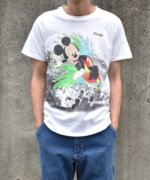 ミッキーマウス Florida Tシャツ vintage 古着 MICKEY MOUSE tシャツ 「ヴィンテージ古着」90's〜 Mickey Mouse