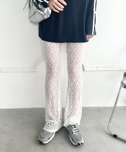 SOLLON.（ソルロン） パンツ レースフレアパンツ/レギンスパンツ