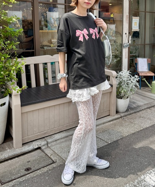 SOLLON.（ソルロン） パンツ レースフレアパンツ/レギンスパンツ