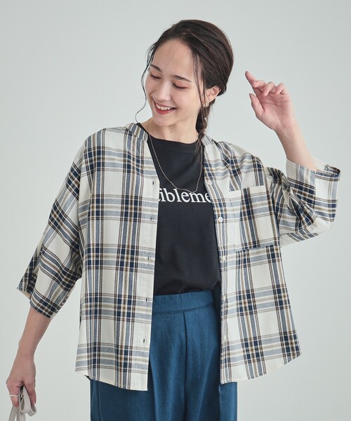 SHOO・LA・RUE ブラウス シャツ 「洗える」暑い時期もさらりと着