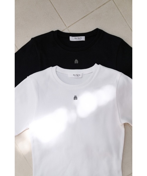 Her lip to tシャツ Trois Logo Ribbed Tee レディース