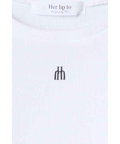 Her lip to tシャツ Trois Logo Ribbed Tee レディース