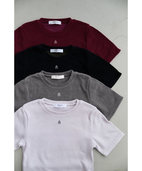 Her lip to tシャツ Trois Logo Ribbed Tee レディース