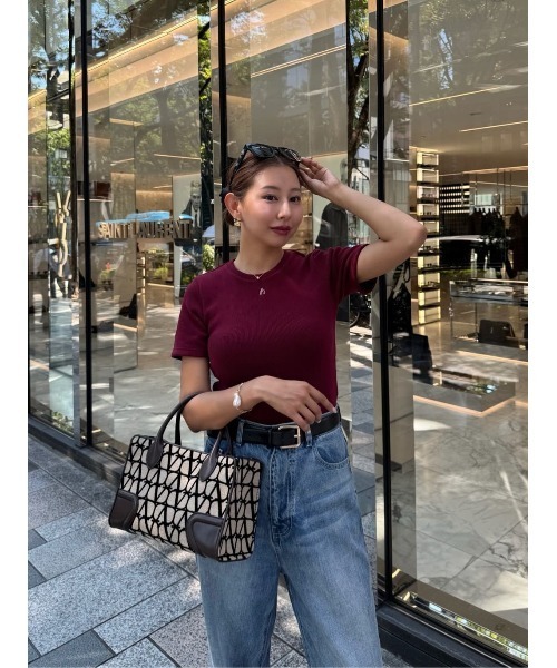 Her lip to tシャツ Trois Logo Ribbed Tee レディース