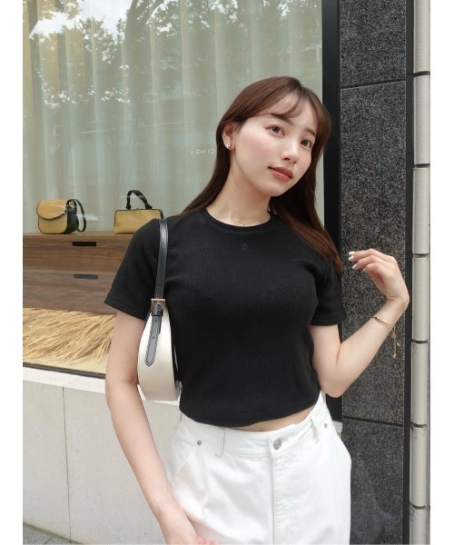 トップス Trois Logo Ribbed Tee Her lip to tシャツ Trois Logo Ribbed Tee レディース