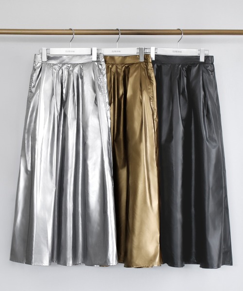 エルフランク【2024AW】メタリックフレアスカート ELFRANK スカート メタリックフレアスカート : ZOZOTOWN Yahoo