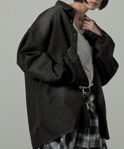 シャツ 「Alfred Alex」ヴィンテージメイクビッグデニムシャツ メンズ