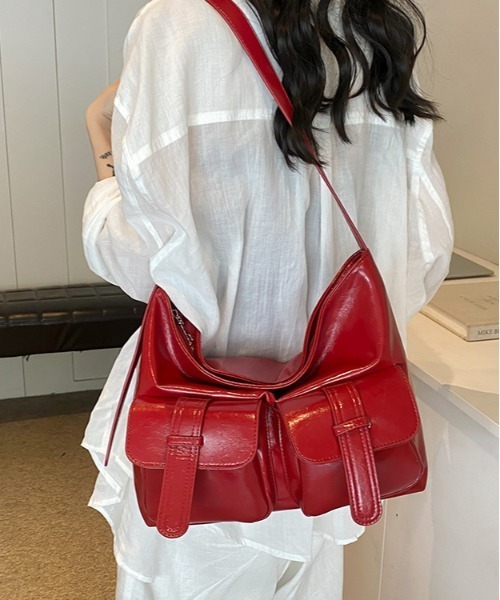 FREE STYLISTS ショルダーバッグ バッグ Y2K ベルトフラップポケット
