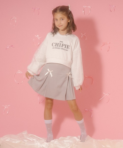 URBAN CHERRY スカート 「CHIPIE/シピ」サテンリボンタックプリーツ