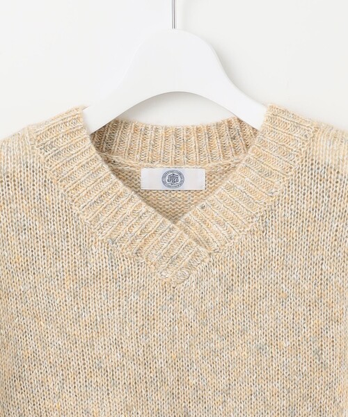 J.PRESS ニット セーター 「洗える」WARMY LUREX Vネック