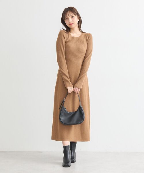 earth music&ecology ワンピース SET2点ZIPベスト+ニット