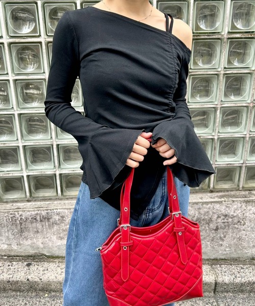 tシャツ ワンショルギャザーカットトップス レディース tシャツ ワンショルギャザートップ レディース : ZOZOTOWN Yahoo