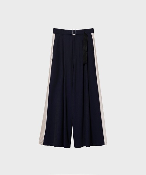 パンツ ダブルタックサイドラインワイドパンツ レディース : 87290938  