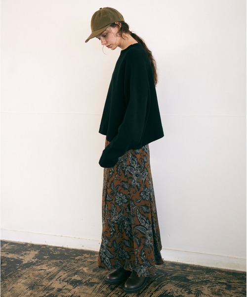 RNA-N（アールエヌエーエヌ） スカート G1079 植物柄フレアロング