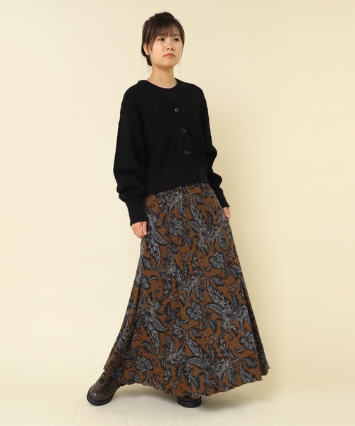 RNA-N（アールエヌエーエヌ） スカート G1079 植物柄フレアロング